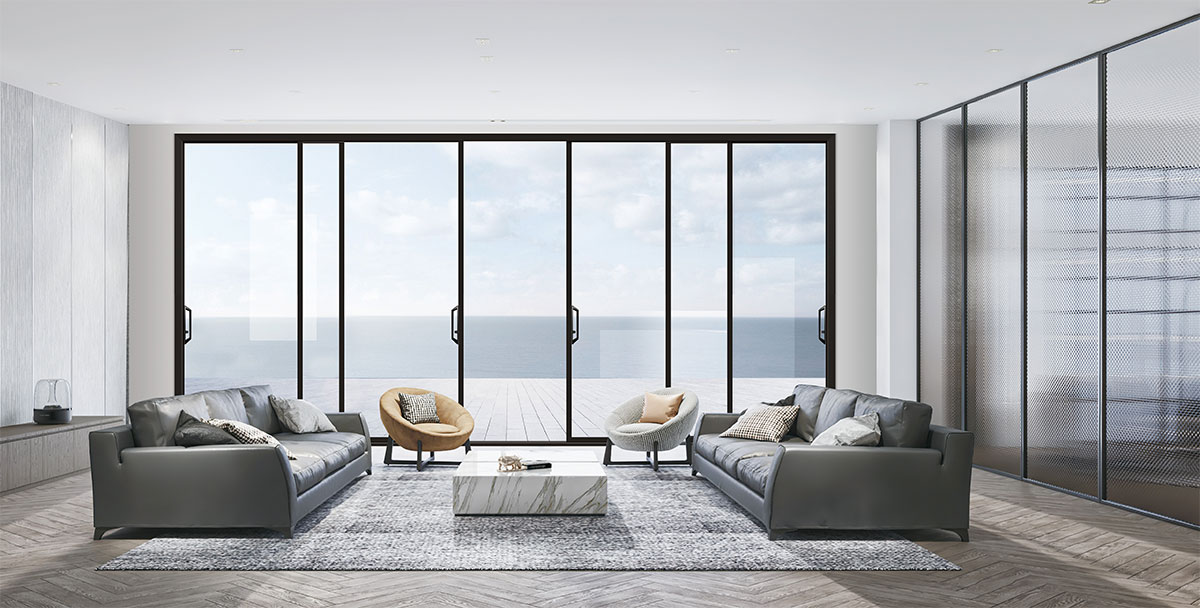 系統(tǒng)門(mén)窗裝修效果圖-極窄推拉門(mén)